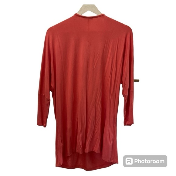 VENUS WOMENS ORANGE ZIP FRONT BLOUSE XL - Picture 2 of 3